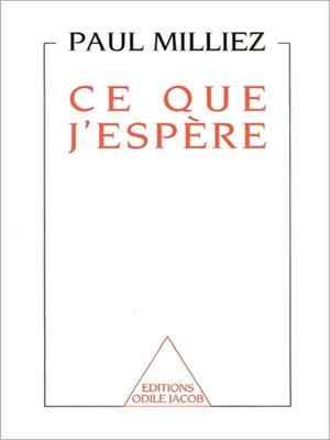 cover image of Ce que j'espère